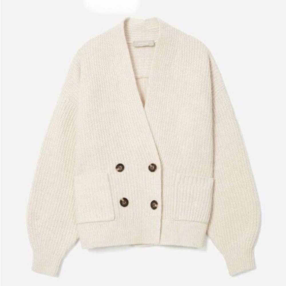Everlane double breasted wool cardigan